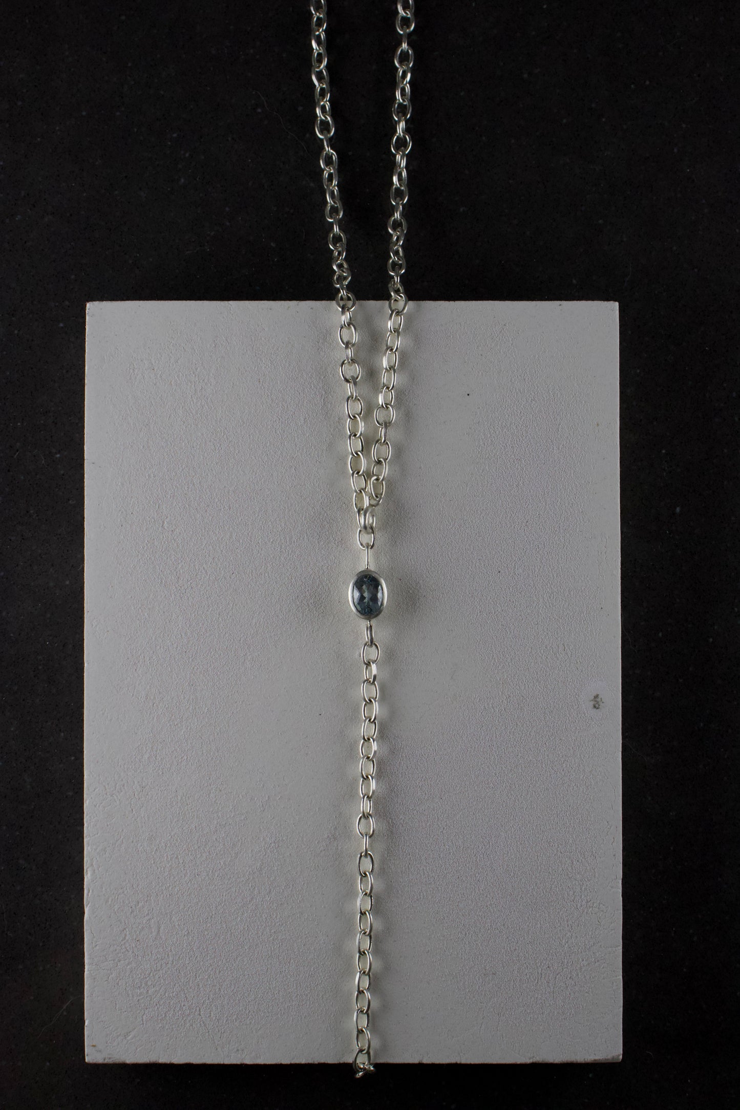 Convertible Aquamarine Silver Necklace