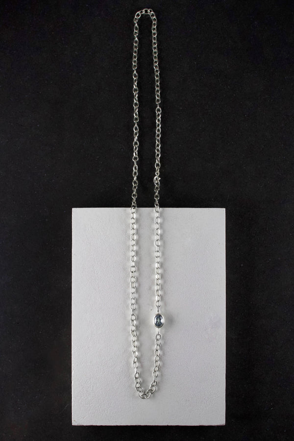 Convertible Aquamarine Silver Necklace