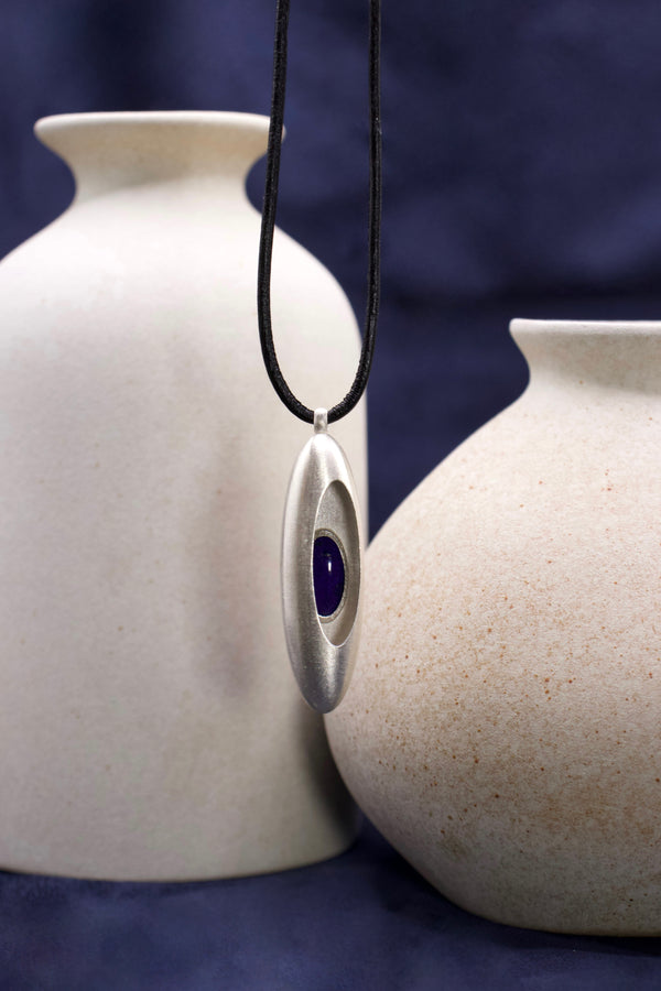 Hollow Lapis Necklace