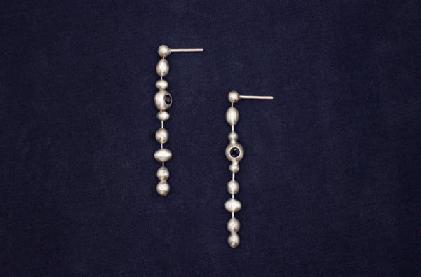 Blue Sapphire Echo Drop Earrings — Small