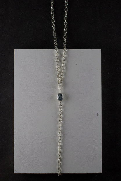 Convertible Aquamarine Silver Necklace