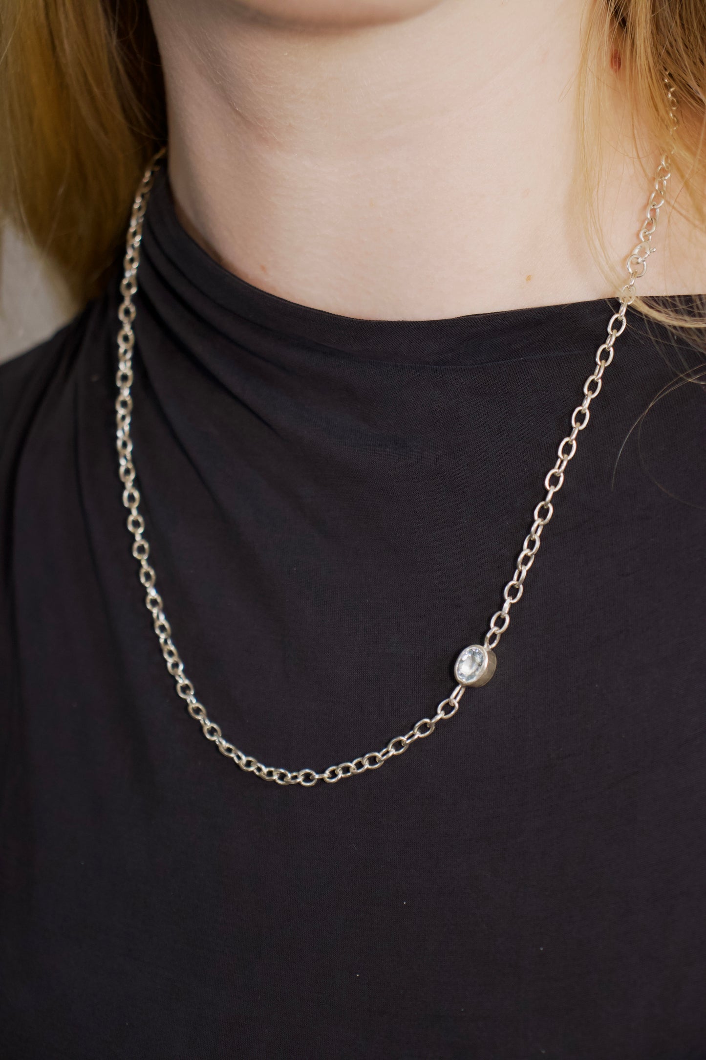 Convertible Aquamarine Silver Necklace